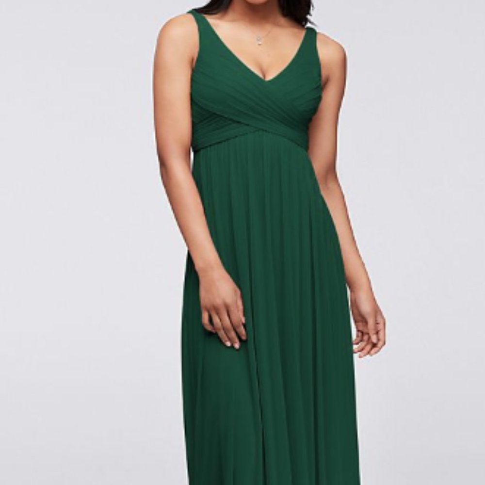 NWT David's Bridal "Long Mesh Dress with Cowl Back" Bridesmaid Dress